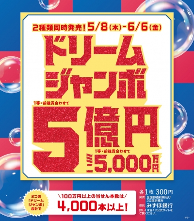 ドリームジャンボ宝くじ発売!